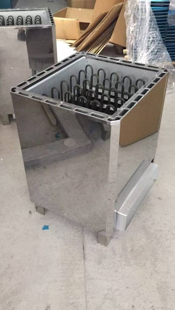 A stainless heater housing before assembly.