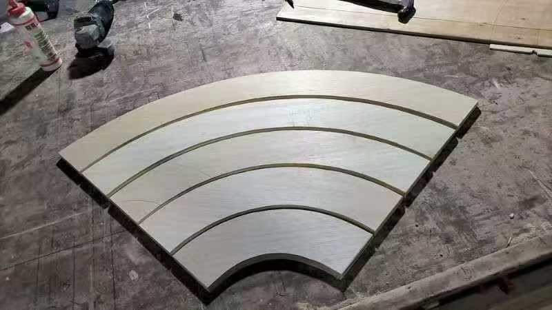 A radiused timber section cut to a client’s own profile.