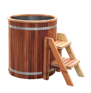 Red cedar barrel tub, 304 stainless steel liner, no chiller.